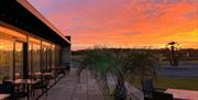 Sunset as seen at The Dunes Hotel in Barrow-in-Furness, Cumbria