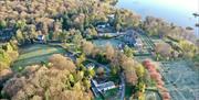 Aerial view of The Lingholm Estate Grounds in Portinscale, Lake District
