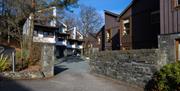 Exterior of lodges at Keswick Bridge in Keswick, Lake District
