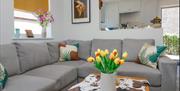 Living room in Scarpa from Muddy Boots Escapes in Kirkby Stephen, Cumbria