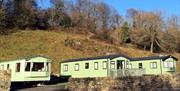 Exterior of the Caravans at Spoon Hall Caravans near Coniston, Lake District
