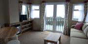 Living and Dining Area at Spoon Hall Caravans near Coniston, Lake District