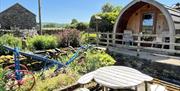 Glamping pod exterior at Mosedale End Farm B&B and Glamping Pod in the Lake District, Cumbria
