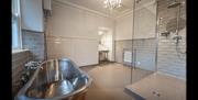Bathroom with shower at Lake View at The Lingholm Estate in Portinscale, Lake District