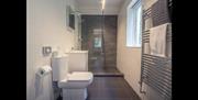 Ensuite shower room at Keepers Cottage at The Lingholm Estate near Portinscale, Lake District
