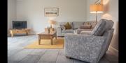 Living area at Keepers Cottage at The Lingholm Estate near Portinscale, Lake District