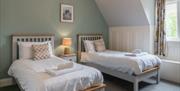 Twin bedroom at Borrowdale at The Lingholm Estate in Portinscale, Lake District