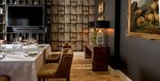 Library dining setup at The Halston in Carlisle, Cumbria © Phil Rigby Photography