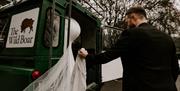 Bride and Groom at The Wild Boar Inn in Windermere, Lake District