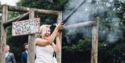 Bride Clay Pigeon Shooting at The Wild Boar Inn in Windermere, Lake District