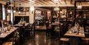 Table Set for a Wedding Breakfast at The Wild Boar Inn in Windermere, Lake District