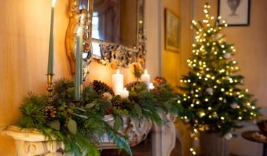 Christmas decor at Askham Hall