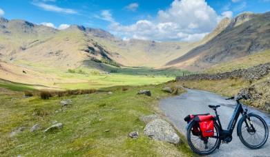 Electric bike from E-Bike Safaris in the Langdale Peaks in the Lake District, Cumbria