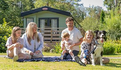 Family at Newby Bridge Country Caravan Park