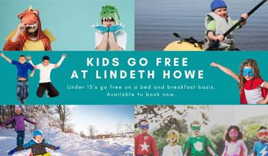 Advert for Kids Go Free at Lindeth Howe