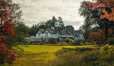 View of Linthwaite House with Autumn Foliage