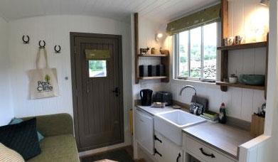 Interior of the Shepherds Hut at Park Cliffe