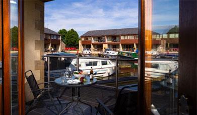 View from a self-catered unit at Tewitfield Marina