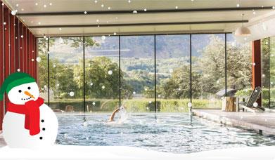 Visitor Swimming at the Infinity Pool at Another Place, The Lake