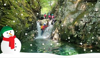 Visitors Ghyll Scrambling with Path to Adventure in the Lake District, Cumbria