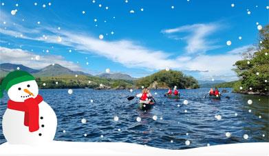 Visitors Canoeing with Path to Adventure in the Lake District, Cumbria