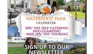 Waterfoot Park Ullswater - 20% off self-catering and glamping and 10% off touring