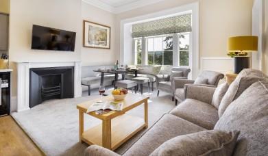 Living room in a self catered accommodation at Waterfoot Park