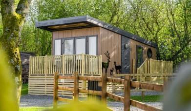 Exterior of a Glamping pod at Woodclose Park