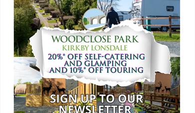 Woodclose Park Kirkby Lonsdale - 20% off self-catering and glamping and 10% off touring