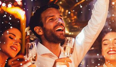 Visitors celebrating New Year's at The Belsfield Hotel in Bowness-on-Windermere, Cumbria