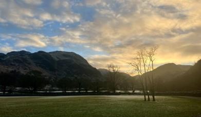 Sunset near Glaramara Hotel in Borrowdale, Lake District