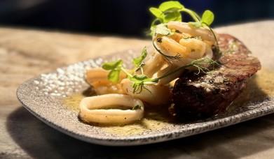 Steak dish at Penny Blue Restaurant & Bar at The Halston in Carlisle, Cumbria