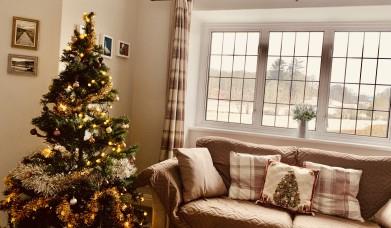 Christmas decor at Sawrey Cottages in the Lake District, Cumbria