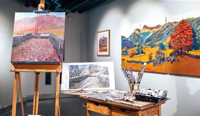 Artwork in the Gallery at Rheged in Penrith, Cumbria