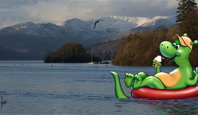 Bownessie on Lake Windermere in the Lake District, Cumbria