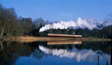 Historic Steam Trains at Lakeside & Haverthwaite Railway in the Lake District, Cumbria