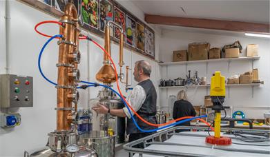 Owners Andy and Zoe Give a Distillery Tour & Gin Tasting at Shed 1 Distillery in Ulverston, Cumbria