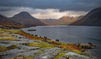 Dramatic Sky and Autumn Colours over Wastwater in the Lake District, Cumbria