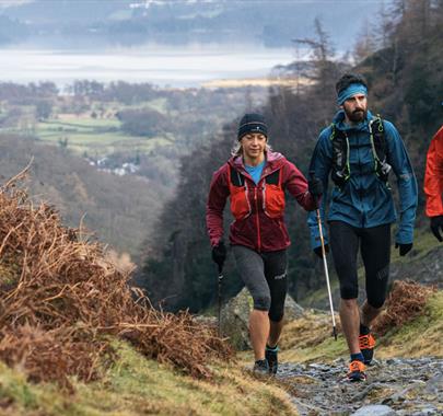 Trail Runners Training for the 13 Valleys Ultra Event in the Lake District, Cumbria