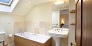 Bathroom at Jenny's Croft in Glassonby, Cumbria