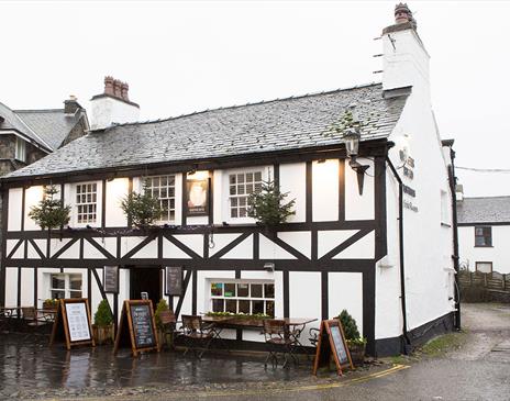 Exterior at The Queens Head in Hawkshead, Lake District