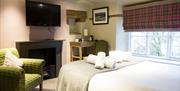 Bedrooms with Fireplaces at The Queens Head in Hawkshead, Lake District