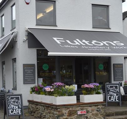 Exterior and Signage at Fultons Lakes Jewellery Works in Keswick, Lake District