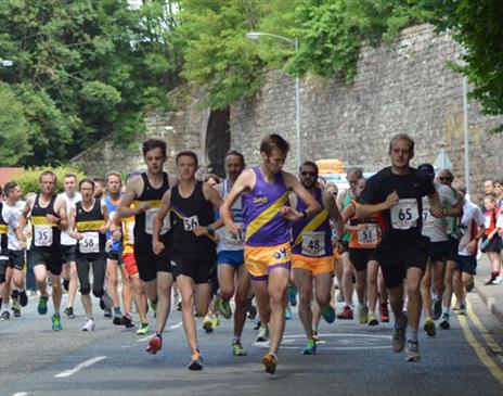 Runners at the Appleby Rotary 10k and Eden Valley Fun Run in Appleby-in-Westmorland, Cumbria