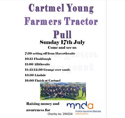 Cartmel YFC charity tractor push