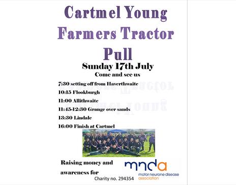 Cartmel YFC charity tractor push