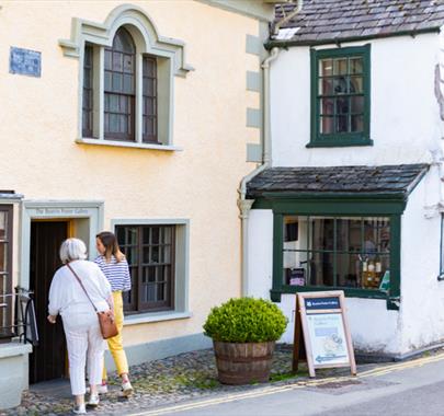 Street Entrance to Beatrix Potter Gallery in Hawkshead, Lake District
