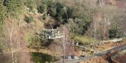 Aerial View of 3 Tarn Cottages in Grasmere, Lake District