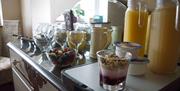 Self-Serve Breakfast Bar at Midtown Farm Bed and Breakfast in Easton, Cumbria