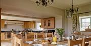 Dining Room and Kitchen at Todd Hills Hall Farm in Melmerby, Cumbria
